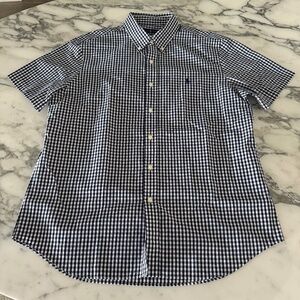 Ralph Lauren Blue label, Men's Short Sleeve Checked Cotton Shirt, XL